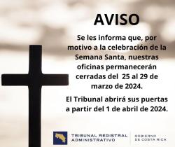 Cierre Oficinas Semana Santa 2024