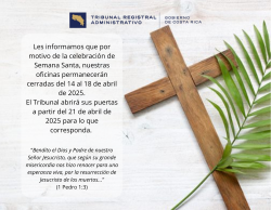 Cierre Oficinas Semana Santa 2025